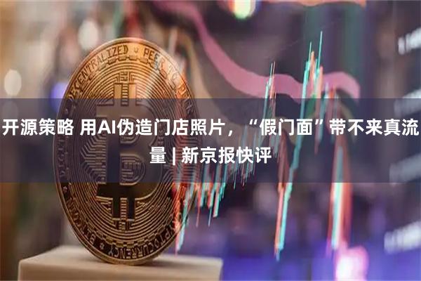 开源策略 用AI伪造门店照片，“假门面”带不来真流量 | 新京报快评