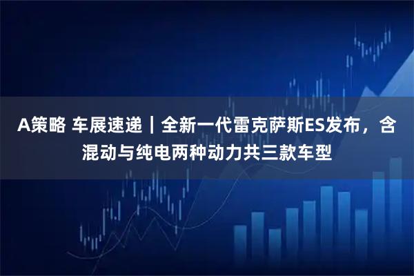 A策略 车展速递｜全新一代雷克萨斯ES发布，含混动与纯电两种动力共三款车型