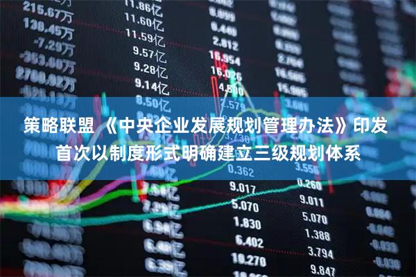 策略联盟 《中央企业发展规划管理办法》印发 首次以制度形式明确建立三级规划体系